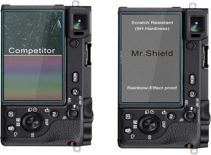 Mr Shield Screen Protector compatible with Sony Alpha A6600 A6100 A6400 A6000 A5000 A6300 NEX-7 NEX-3N NEX-5 NEX-6L [NOT for a6500/a5100] [Tempered Glass] [3-PACK] [Japan Glass with 9H Hardness] - Image 4